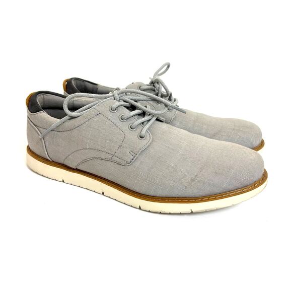 TOMS - Men's Navi Crosshatch Sport Bottom Oxford Dress Shoes-Gray- 12 - Picture 1 of 10